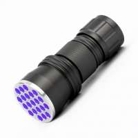 395nm 400nm 3AAA mini led torch 21 uv flashlight  for banknote detection and fluorescent detection