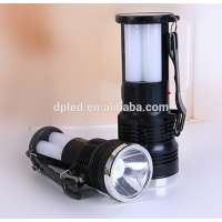 Solar rechargeable portable torch flashlight with side lights 2881t