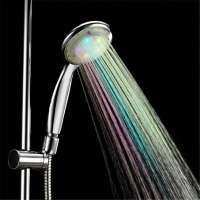 Multicolor fast flashing three colors light led Bathroom Showers without battery(water power dynamic shower) without color box