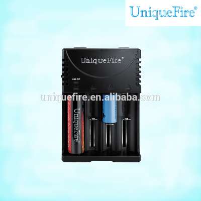 UniqueFire Four slot usb portable charger induction battery charger 12v